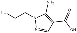 5-amino-1-(2-hydroxyethyl)pyrazole-4-carboxylic acid Struktur