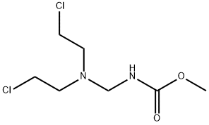 N-[Bis(2-chloroethyl)aminomethyl]carbamic acid methyl ester Struktur