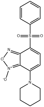 4-(Phenylsulfonyl)-7-(1-piperidinyl)benzofurazane 1-oxide Struktur