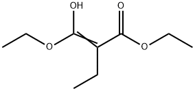 Butanoic acid, 2-(ethoxyhydroxymethylene)-, ethyl ester Struktur