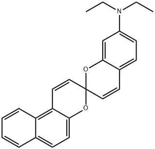 N,N-diethylspiro[2H-1-benzopyran-2,3'-[3H]naphtho[2,1-b]pyran]-7-amine  Struktur