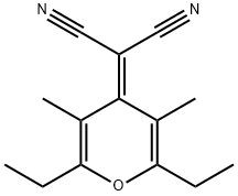 Propanedinitrile, (2,6-diethyl-3,5-dimethyl-4H-pyran-4-ylidene)- (9CI) Struktur