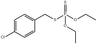 S-(p-Chlorobenzyl)O,O-diethyl=phosphorodithioate Struktur