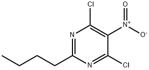 2-BUTYL-4,6-DICHLORO-5-NITROPYRIMIDINE Struktur