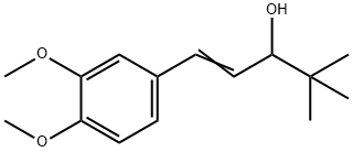 1-(3,4-Dimethoxyphenyl)-4,4-dimethyl-1-penten-3-ol Struktur