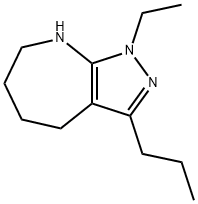 Pyrazolo[3,4-b]azepine, 1-ethyl-1,4,5,6,7,8-hexahydro-3-propyl- (9CI) Struktur