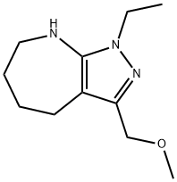 Pyrazolo[3,4-b]azepine, 1-ethyl-1,4,5,6,7,8-hexahydro-3-(methoxymethyl)- (9CI) Struktur