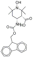 FMOC-(3R,4R)-4-AMINO-1-OXYL-2,2,6,6-TETRAMETHYLPIPERIDINE-3-CARBOXYLIC ACID Struktur