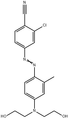 4-[[4-[bis(2-hydroxyethyl)amino]-o-tolyl]azo]-2-chlorobenzonitrile Struktur