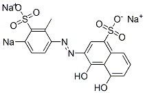 4,5-Dihydroxy-3-[(2-methyl-4-sodiosulfophenyl)azo]naphthalene-1-sulfonic acid sodium salt Struktur