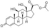 1,4-PREGNADIEN-11-BETA, 18,21-DIOL-3,20-DIONE-21 ACETATE Struktur