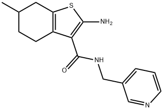 2-AMINO-6-METHYL-N-(PYRIDIN-3-YLMETHYL)-4,5,6,7-TETRAHYDRO-1-BENZOTHIOPHENE-3-CARBOXAMIDE Struktur