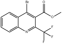 Methyl 4-bromo-2-(trifluoromethyl)quinoline-3-carboxylate Struktur