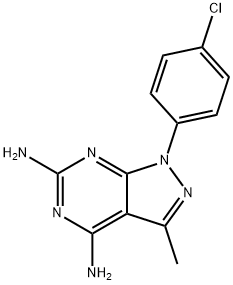 4,6-Diamino-1-[p-chlorophenyl]-3-methyl-pyrazolo[3,4-d]pyrimidine Struktur