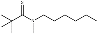 Propanethioamide,  N-hexyl-N,2,2-trimethyl- Struktur