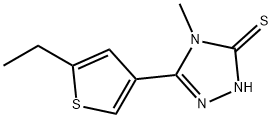 3H-1,2,4-Triazole-3-thione,5-(5-ethyl-3-thienyl)-2,4-dihydro-4-methyl-(9CI) Struktur