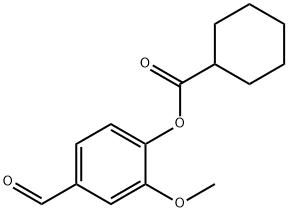 4-FORMYL-2-METHOXYPHENYL CYCLOHEXANECARBOXYLATE Struktur