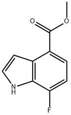 1H-Indole-4-carboxylic acid, 7-fluoro-, Methyl ester Struktur