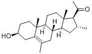 3-BETA-HYDROXY-6,16-ALPHA-DIMETHYL-5-PREGNEN-20-ONE Struktur