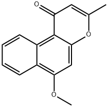 6-Methoxy-3-methyl-1H-naphtho[2,1-b]pyran-1-one Struktur