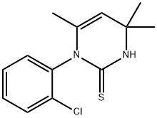 2 (1H)-Pyrimidinethione, 1-(2-chlorophenyl)-3,4-dihydro-4,4, 6-trimeth yl- Struktur