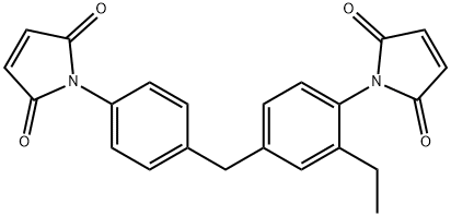 1-[4-[[4-(2,5-dihydro-2,5-dioxo-1H-pyrrol-1-yl)-3-ethylphenyl]methyl]phenyl]-1H-pyrrole-2,5-dione Struktur