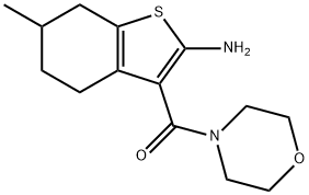 6-methyl-3-(morpholin-4-ylcarbonyl)-4,5,6,7-tetrahydro-1-benzothiophen-2-amine(SALTDATA: FREE) Struktur