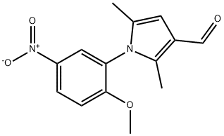 1H-Pyrrole-3-carboxaldehyde,1-(2-methoxy-5-nitrophenyl)-2,5-dimethyl-(9CI) Struktur