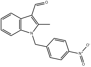 1H-Indole-3-carboxaldehyde,2-methyl-1-[(4-nitrophenyl)methyl]-(9CI) Struktur