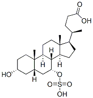 (3a,5b,7a)-3-hydroxy-7-(sulfooxy)-cholan-24-oic acid Struktur