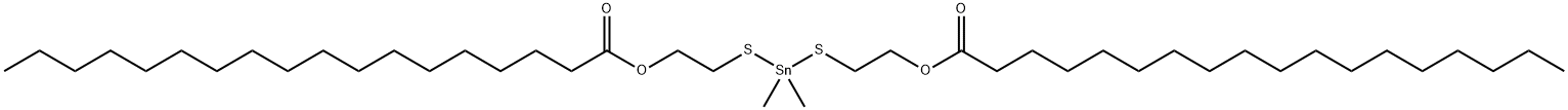 (dimethylstannylene)bis(thioethane-1,2-diyl) distearate  Struktur