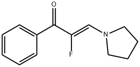 2-Propen-1-one, 2-fluoro-1-phenyl-3-(1-pyrrolidinyl)-, (Z)- (9CI) Struktur