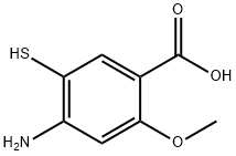 4-AMINO-2-METHOXY-5-MERCAPTOBENZOIC ACID Struktur