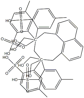 8,8,10,10-Tetrakis(p-tolylsulfonyloxymethyl)-8,9,10,11-tetrahydro-7H-cycloocta[de]naphthalene Struktur