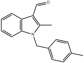 1H-Indole-3-carboxaldehyde,2-methyl-1-[(4-methylphenyl)methyl]-(9CI) Struktur