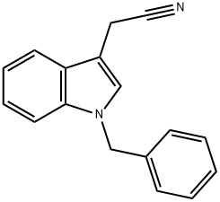 1-benzyl-3-indolylacetonitrile Struktur