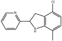 1H-Indole,4-chloro-2,3-dihydro-7-methyl-2-(2-pyridinyl)-(9CI) Struktur