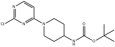 [1-(2-CHLORO-PYRIMIDIN-4-YL)-PIPERIDIN-4-YL]-CARBAMIC ACID TERT-BUTYL ESTER Struktur