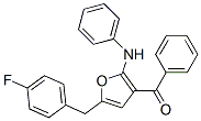 Methanone,  [5-[(4-fluorophenyl)methyl]-2-(phenylamino)-3-furanyl]phenyl- Struktur