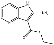 1H-Pyrrolo[3,2-b]pyridine-3-carboxylicacid,2-amino-,ethylester(9CI) Struktur