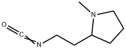 Pyrrolidine, 2-(2-isocyanatoethyl)-1-methyl- (9CI) Struktur