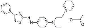 1-[2-[ethyl[4-[(3-phenyl-1,2,4-thiadiazol-5-yl)azo]phenyl]amino]ethyl]pyridinium acetate Struktur