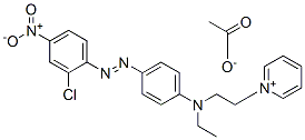 1-[2-[[4-[(2-chloro-4-nitrophenyl)azo]phenyl]ethylamino]ethyl]pyridinium acetate Struktur