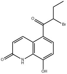 5-(2-Bromo-1-oxobutyl)-8-hydroxy-2(1H)-quinolinone Struktur