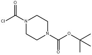 4-CHLOROCARBONYL-PIPERAZINE-1-CARBOXYLIC ACID TERT-BUTYL ESTER Struktur