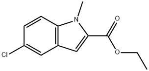 1H-Indole-2-carboxylic acid, 5-chloro-1-Methyl-, ethyl ester Struktur