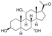 Allopregnane-3beta,7alpha,11alpha-triol-20-one Struktur