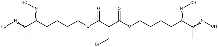 Bromomethyl(methyl)malonic acid bis[5,6-bis(hydroxyimino)heptyl] ester|