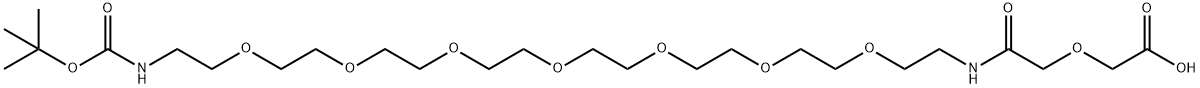 O-(2-(BOC-AMINO)-ETHYL)-O-(2-(DIGLYCOLYL-AMINO)ETHYL)EG6 Struktur