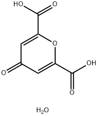 Chelidonic acid monohydrate Struktur